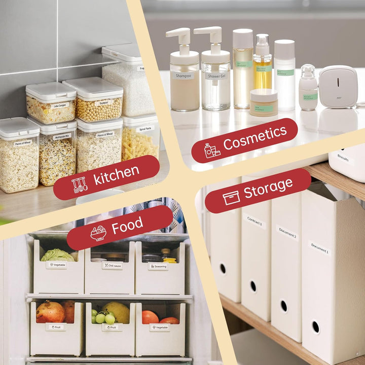 prt Qutie Bluetooth Beschriftungsgerät Selbstklebend, Tragbarer Mini Etikettiergerät, USB Aufladen E