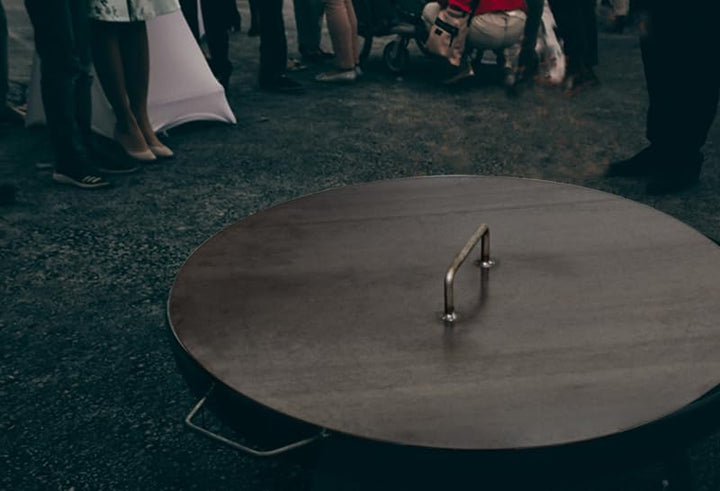 SOUK ONE Deckel für Feuerschale Ø 80 cm - Feuerstelle Deckel für den Garten, Deckel für Feuerschalen