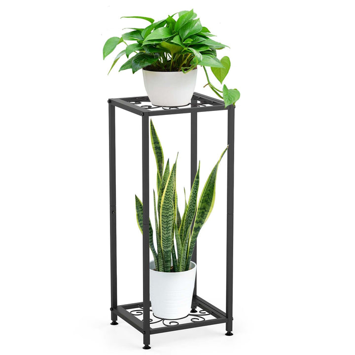 Blumenständer Metall Pflanzenständer Blumenhocker Schwarz Hoch Zimmer Deko, Moderner Pflanzenständer