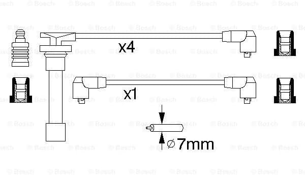 Bosch 0986356799 - Zündleitung - 5er Set