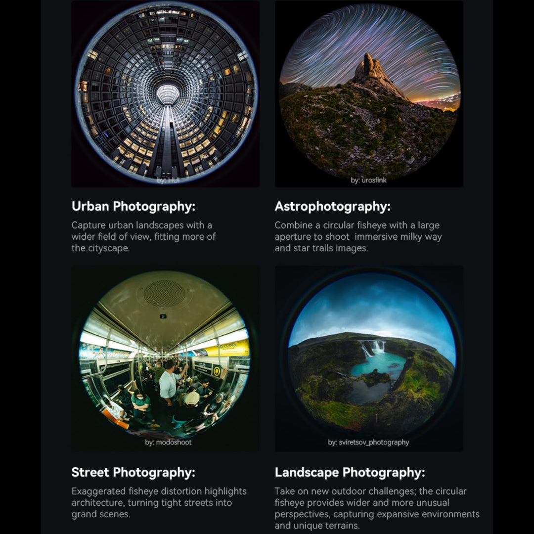 AstrHori 6mm F2.8 Vollformat-Zirkular-Fischaugenobjektiv, ultraweites 220°-Sichtfeld, Kreativobjekti