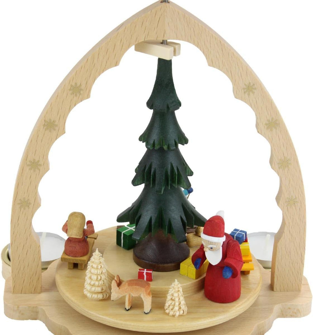 Richard Glässer 16083 Pyramide, Holz, Natur, 23 x 23 x 27 cm