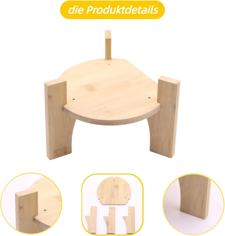 Wasserkannenhalter Ständer für Getränkespender, Robust Getränkespenderhalter, Holzständer mit Rundem