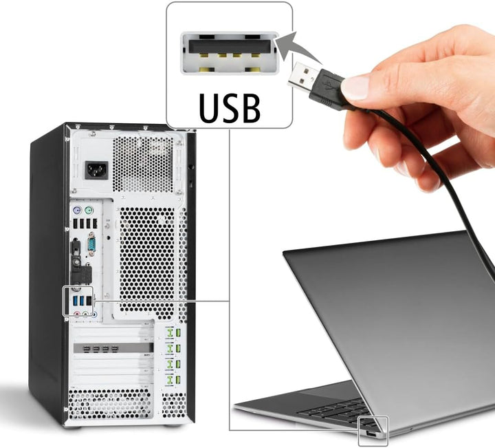 Hama HS-USB300 PC-Headset USB schnurgebunden, Stereo On Ear Schwarz, Universal (Packung mit 2) Schwa