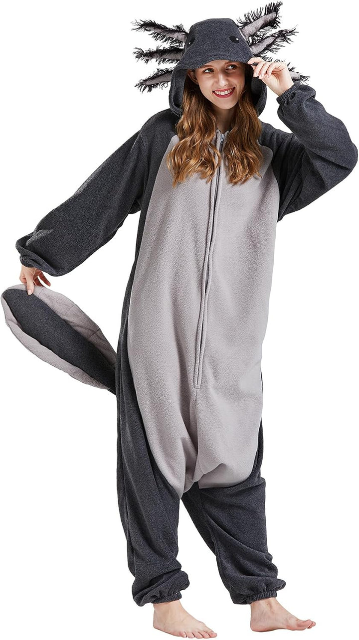 AKAAYUKO Faschingskostüme Tiere Onesie Damen Karneval Kostüm Pyjama Herren Halloween Jumpsuit Schlaf