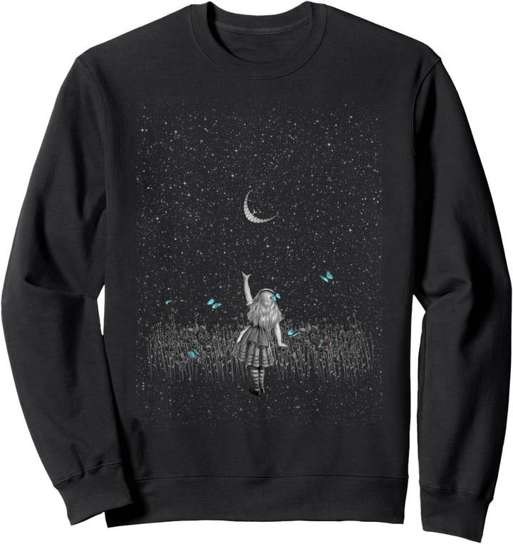 Wonderland Smiling Starry Night - Alice In Wonderland Sweatshirt
