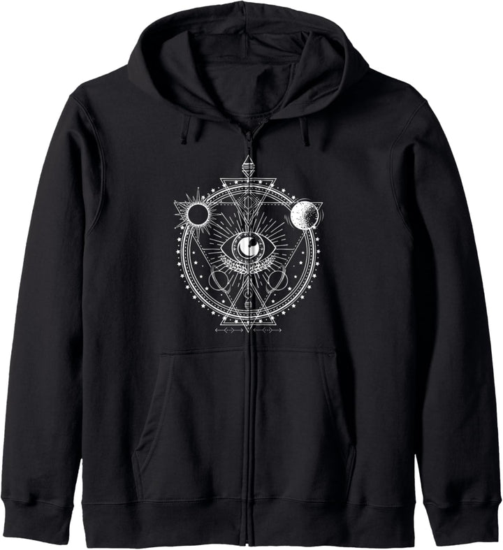 All Seeing Eye Mystic Blackcraft Okkulte Dark Magic Geschenk Kapuzenjacke
