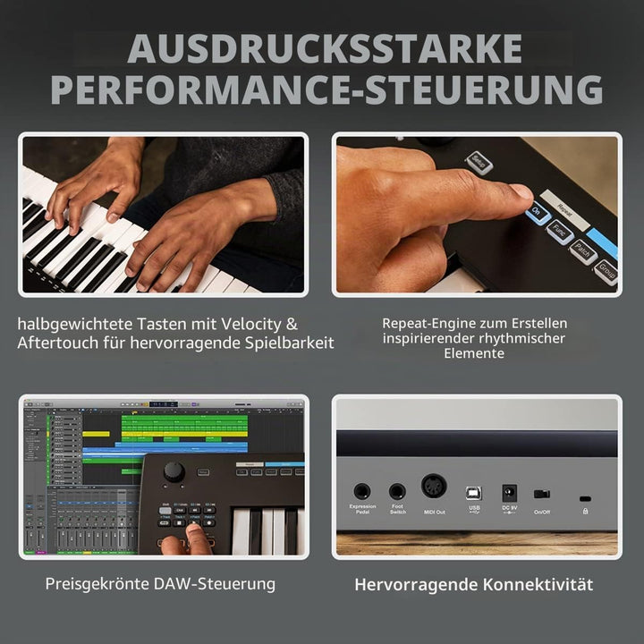 Nektar Impact GXP61 | USB MIDI Controller Keyboard with Nektar DAW Integration 61 Keys, 61 Keys