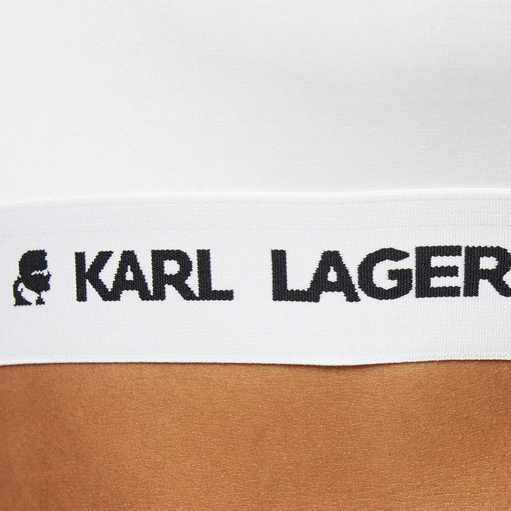 KARL LAGERFELD Damen Karl Lagerfeld Damen Sport-Bh Mit Karl-Logo S Weiss, S Weiss
