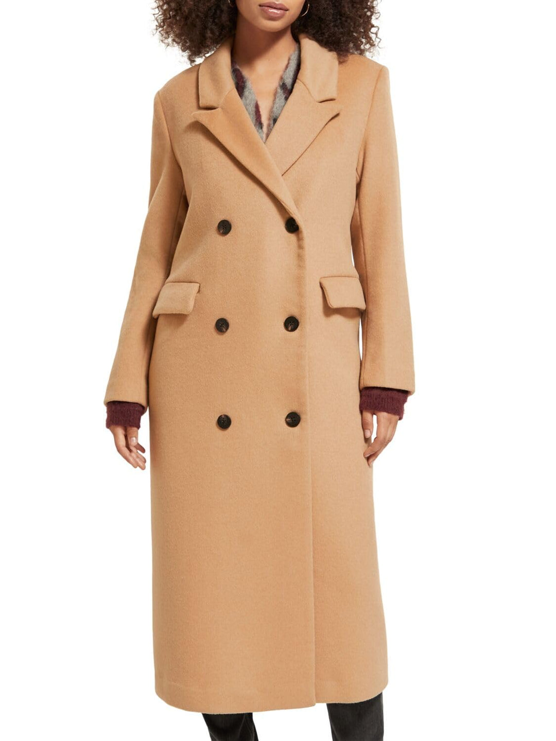 Scotch & Soda Damen Double Breasted Woolen Coat Wollmantel L Dune 1564, L Dune 1564