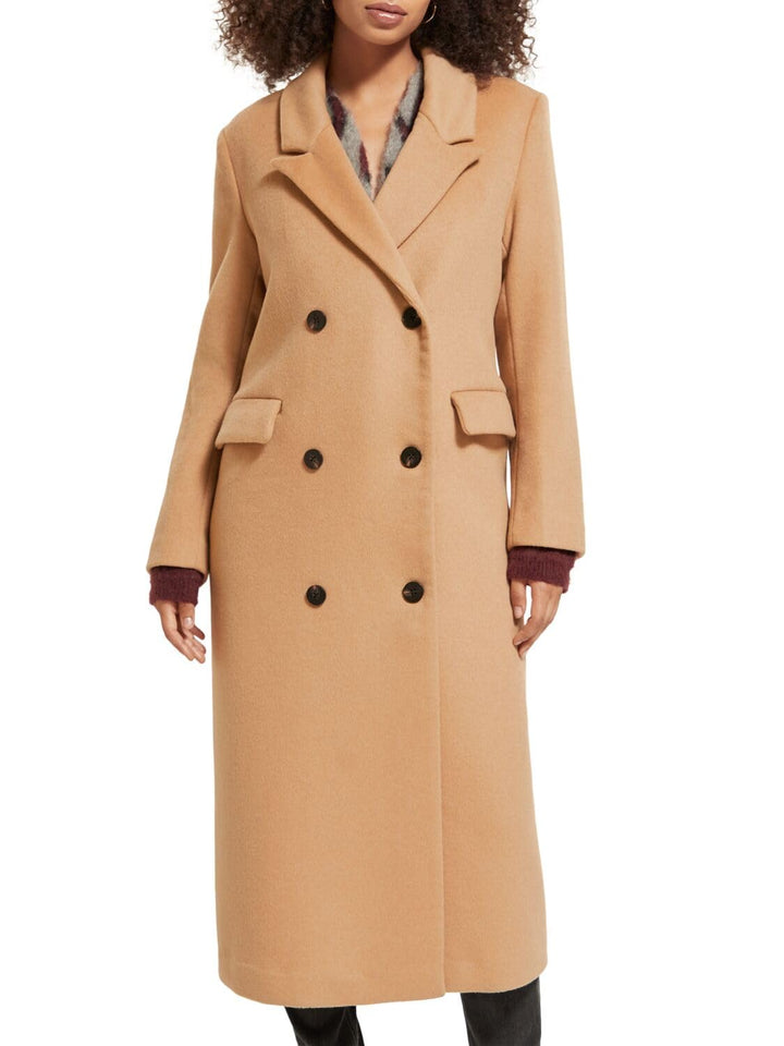 Scotch & Soda Damen Double Breasted Woolen Coat Wollmantel L Dune 1564, L Dune 1564
