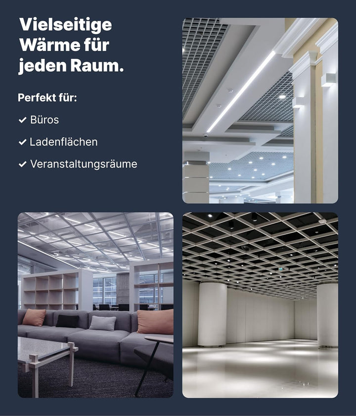 VIESTA® Infrarot Wandheizung mit Thermostat [FERNBEDIENUNG + WIFI STEUERUNG] – Infrarotheizung Kasse