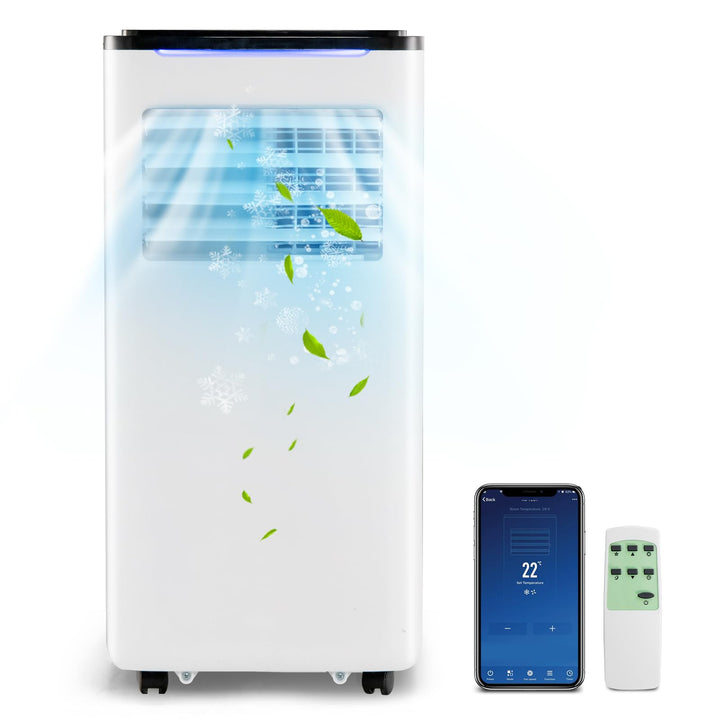 GOPLUS Mobile Klimaanlage mit Abluftschlauch 9000 BTU, Kühlen & Ventilieren & Entfeuchten 42L/Tag &