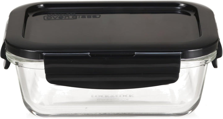 LOCK & LOCK Frischhaltedosen aus Glas mit Deckel, 3er Set eckig & klein- OVEN GLASS - Kühlschrank &