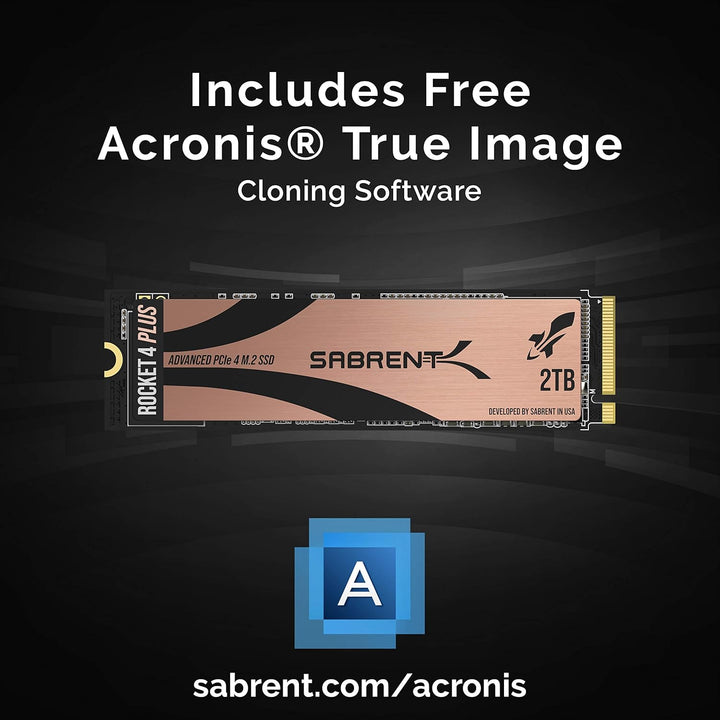 SABRENT M.2 NVMe SSD 2TB Gen 4, Internes Solid State 7100 MB/s Lesen, PCIe 4.0 intern Festplatte Für