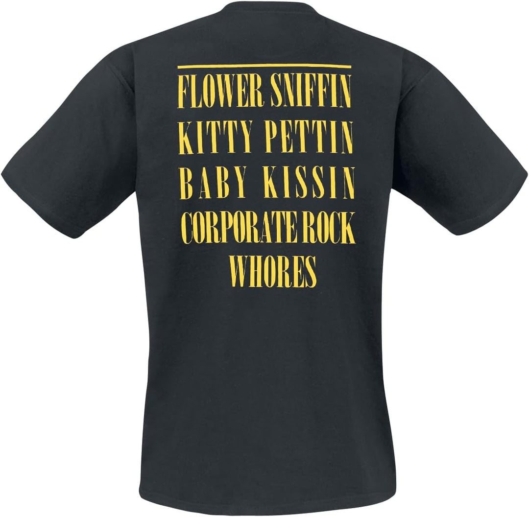 Nirvana Herren Smiley T-Shirt XL Schwarz, XL Schwarz