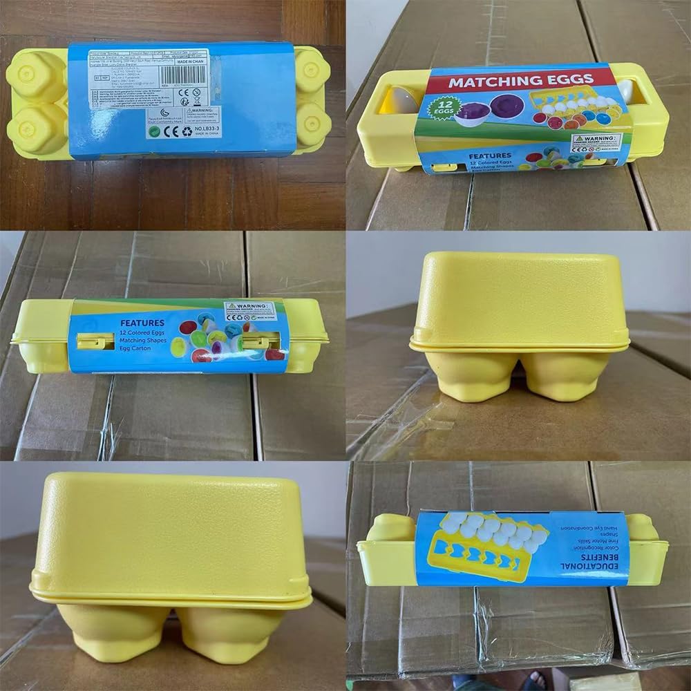 YIQOGAME Montessori Spielzeug Passende Eier,Lernspiel für Kinder pädagogisches Spiel zur Entwicklung