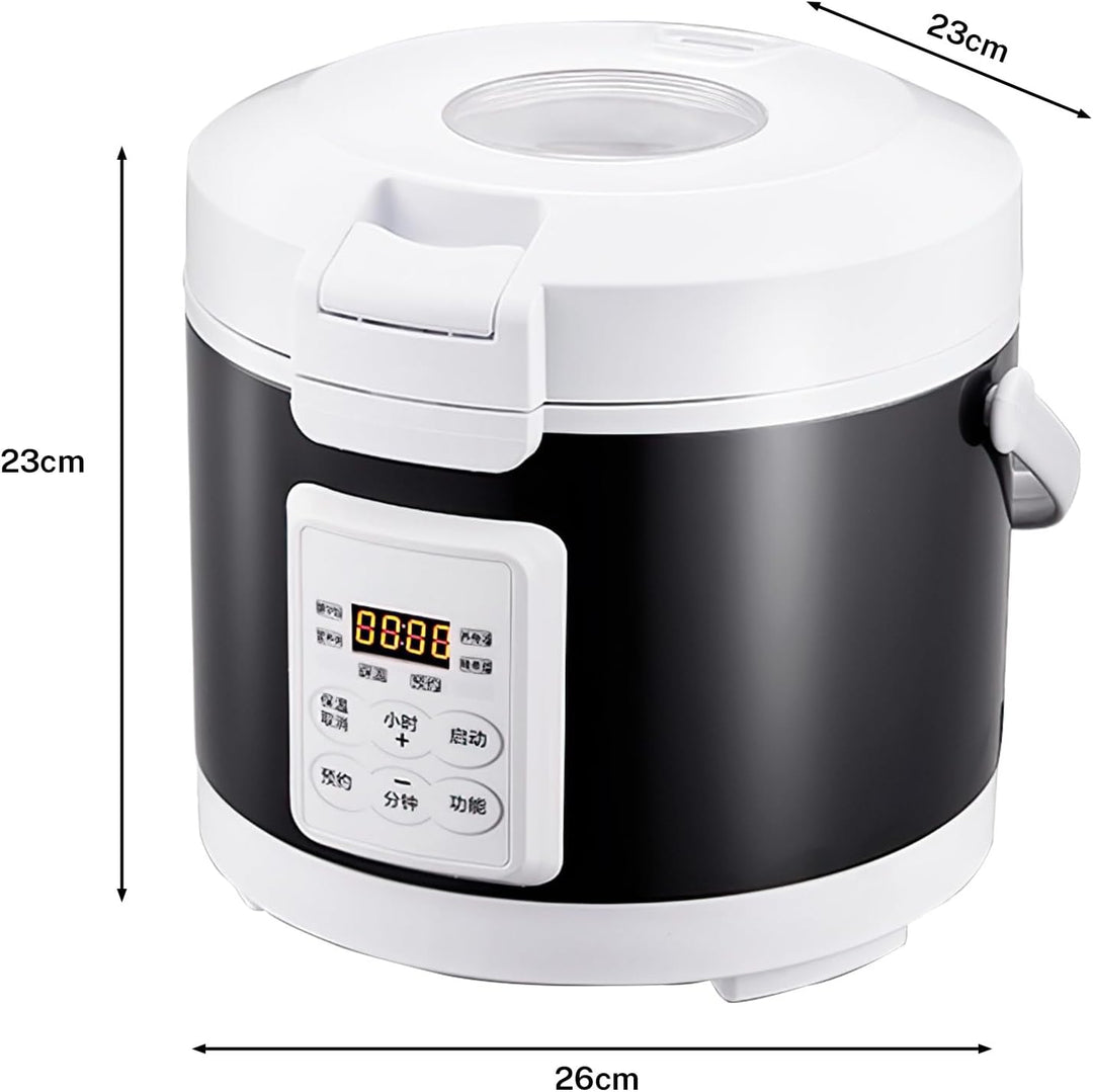 Reiskocher, Reiskocher für Auto, 200 W, Reiskochers Kapazität 2/3 l, tragbarer elektrischer Reiskoch