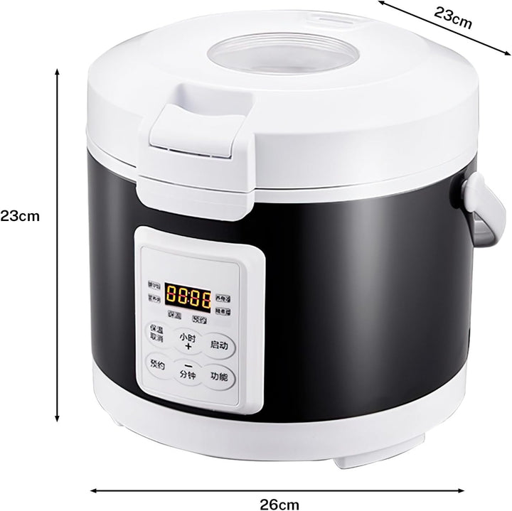 Reiskocher, Reiskocher für Auto, 200 W, Reiskochers Kapazität 2/3 l, tragbarer elektrischer Reiskoch