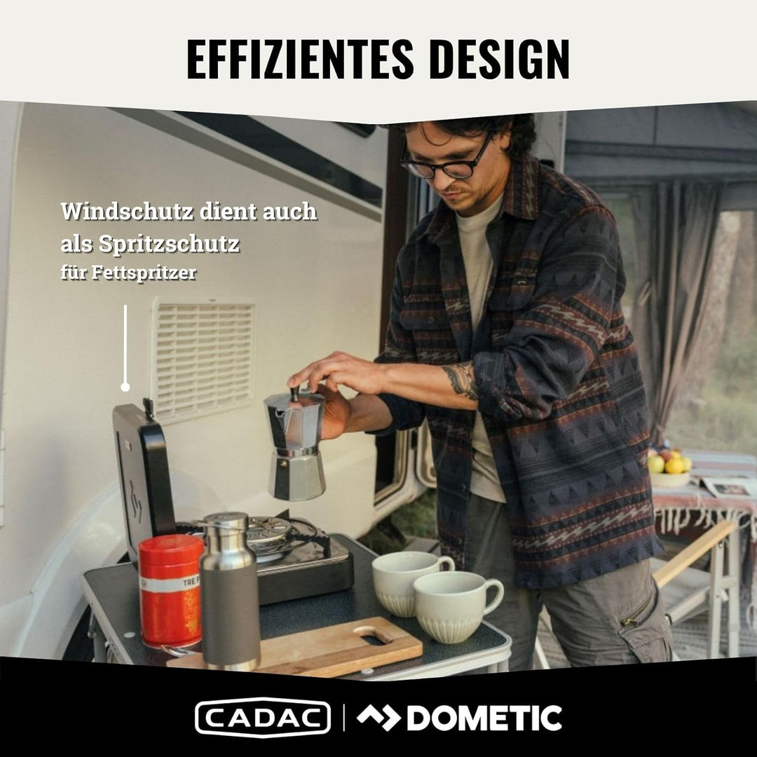 CADAC - 1 Cook Turbo FFD Stove - 50mBar - Grillen - Tragbare Grills - Kochfläche aus Edelstahl - Ink