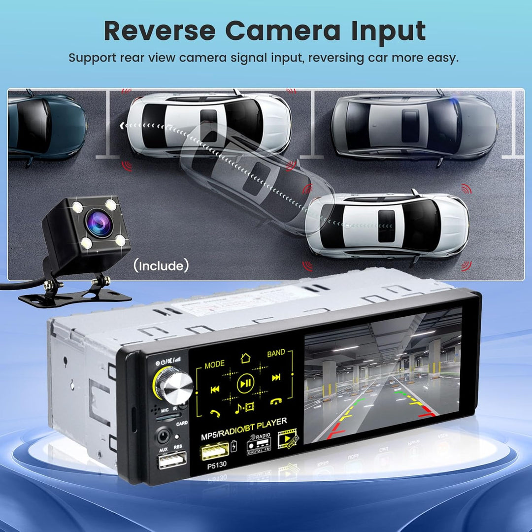 RDS Autoradio 1 Din Bluetooth Freisprecheinrichtung Autoradio mit 4.1 Zoll Bildschirm 1 Din Auto Rad
