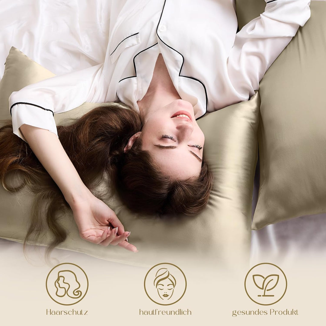 ZIMASILK Kissenbezug aus 100% Seide für Haare und Haut. Doppelseitige 19 Momme Reine Maulbeerseide K