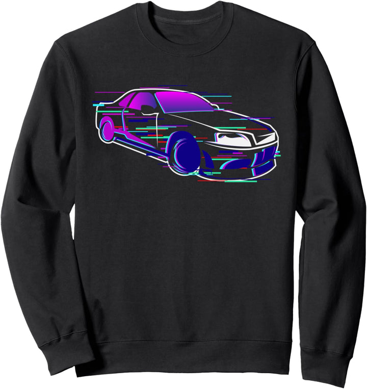 JDM Auto Japanischer Inlandsmarkt Glitch Effekt Sweatshirt