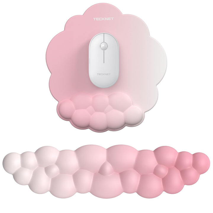 TECKNET Wolke Handballenauflage Tastatur, Mauspad mit Handauflage, Ergonomische Handauflage Tastatur