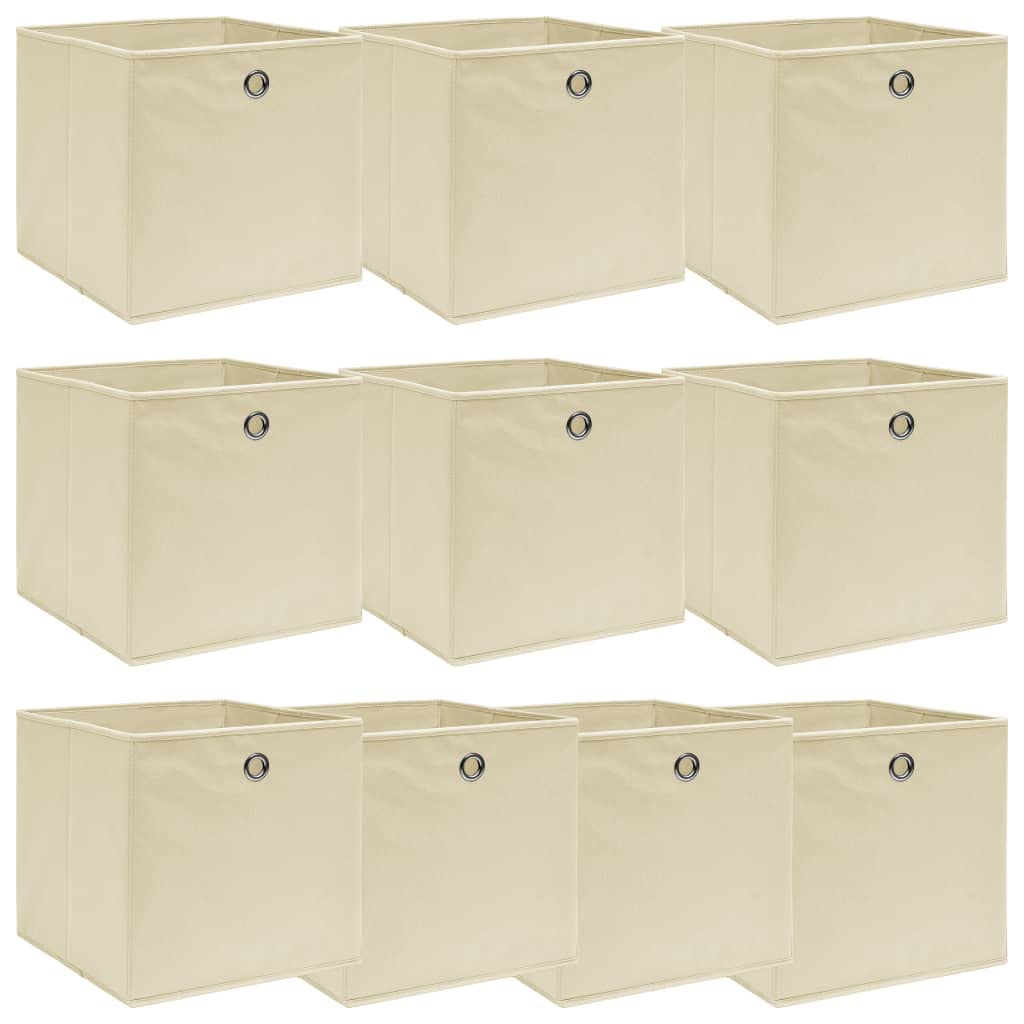 WIFESE 10 Stück Aufbewahrungsbox 32X32X32 cm Faltbox Mit Fingerloch Storage Boxes Faltbarer Organize