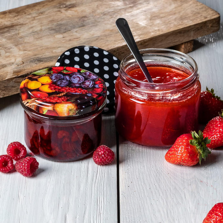 KADAX 10er Set Marmeladengläser 330ml TO82, Einmachgläser Vorratsgläser Mason Jar mit Schraubdeckel,