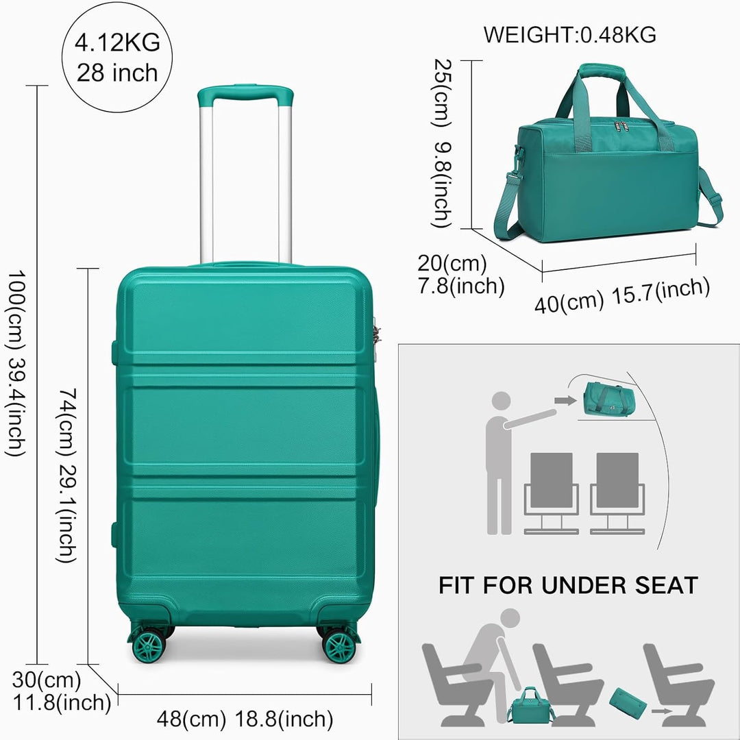 KONO Gross Reisekoffer Rollkoffer Set Gepäcksets 2 Teilig, 74cm Gross Trolley Koffer mit Ryanair Rei