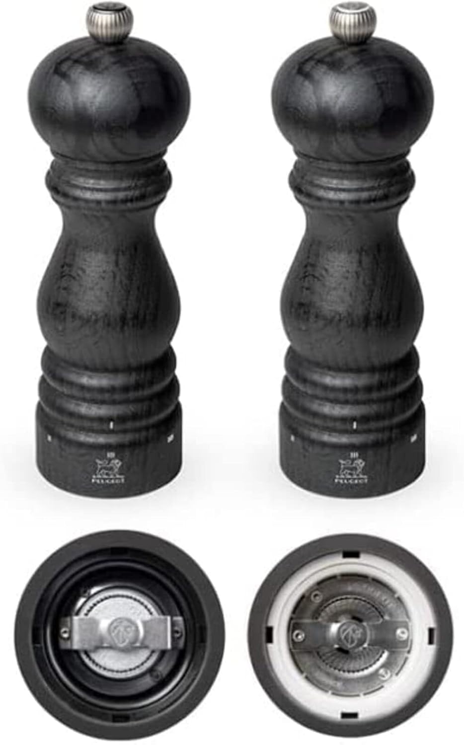 PEUGEOT - Geschenkset Paris Graphite - Pfeffermühle + Salzmühle 18 cm + Gewürztrichter - u‘Select-Sy