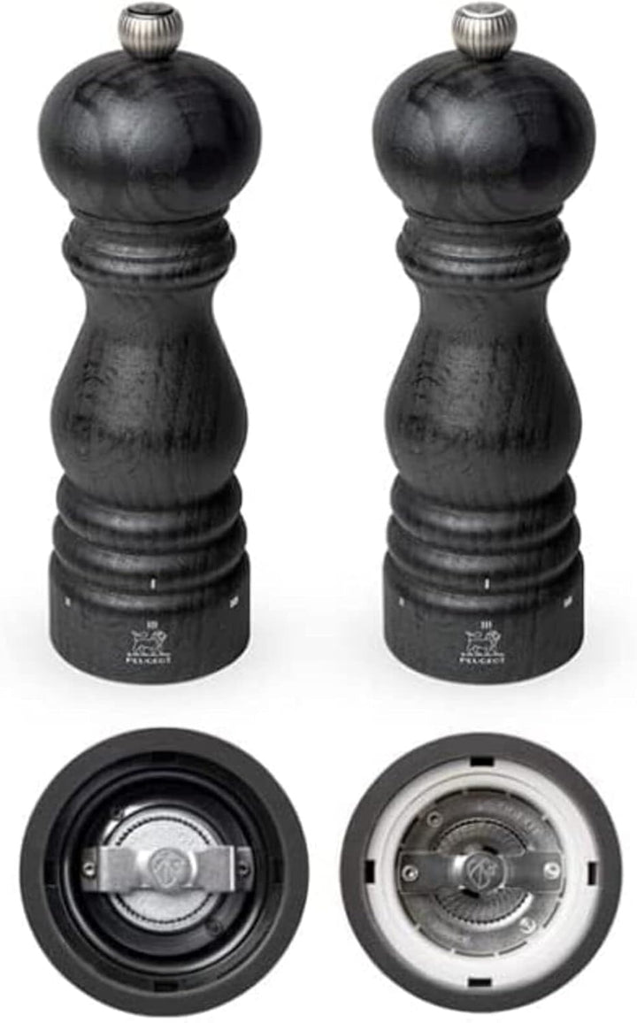 PEUGEOT - Geschenkset Paris Graphite - Pfeffermühle + Salzmühle 18 cm + Gewürztrichter - u‘Select-Sy