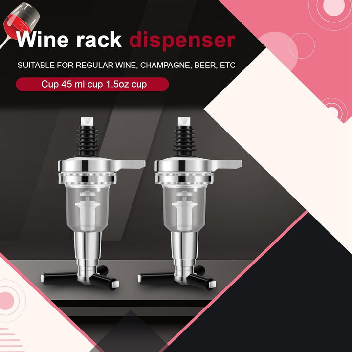 2 StüCke 45Ml/ 1.5Oz Bar Butler Wand DüSe Shot Dispenser für Drehbaren Liquor Flaschen Halter