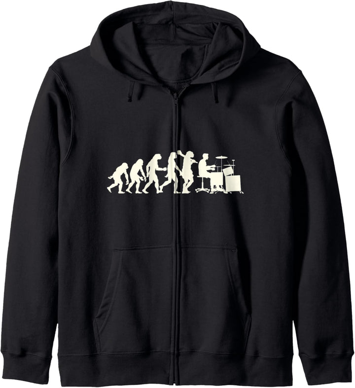 Schlagzeug Spieler Geschenk Evolution Kapuzenjacke