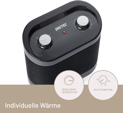 Imetec Silent Power Comfort Stille en compacte thermoventilator, 2100 W, met 4 standen, kamer- en ve