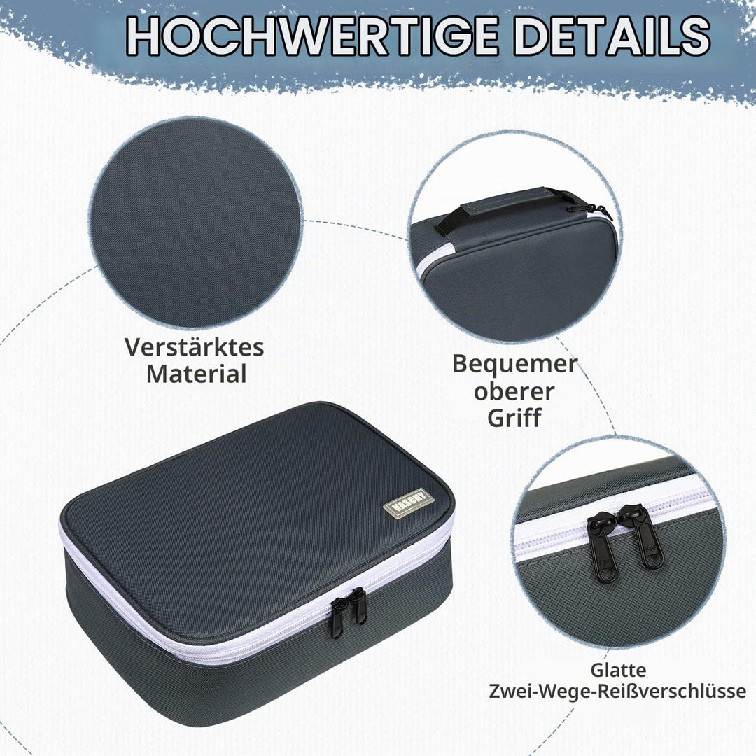 VASCHY Grosse Federmäppchen, Multi Fächer Mäppchen Organizer 72 Stück Etui Schule Federmappe Federta
