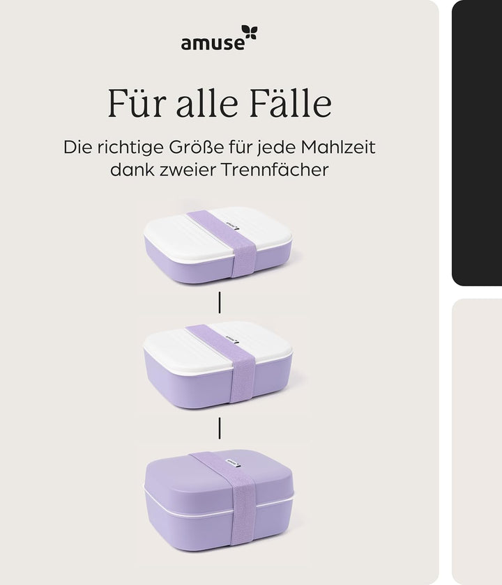 Amuse Lunchbox Erwachsene | Salat To Go Box, Brotdose Erwachsene oder Jausenbox Kinder | Bento Box |