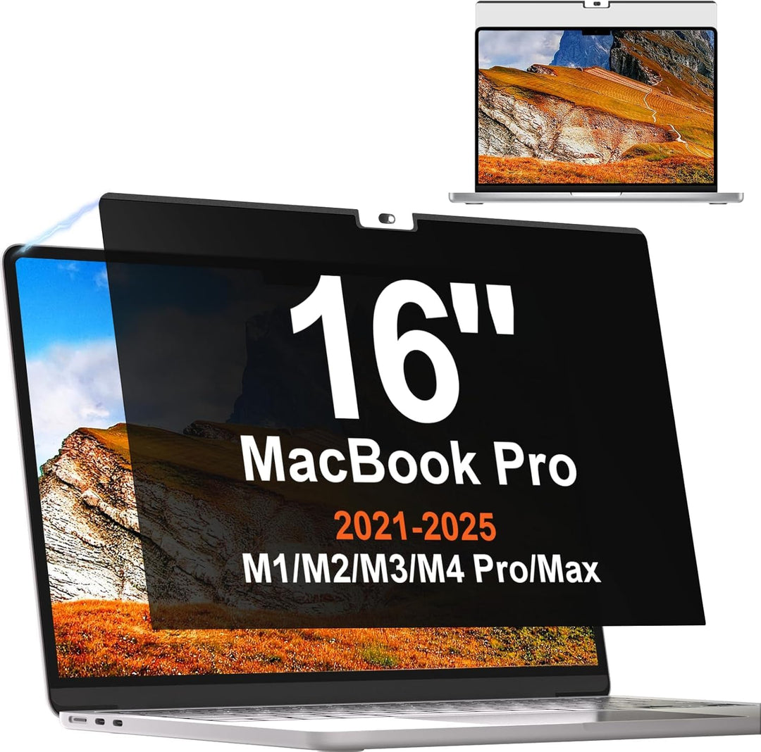 Magnetischer Blickschutzfolie Kompatibel Mit Apple MacBook Pro 16 Zoll 2021-2023 M1/M2 Pro/Max A2485