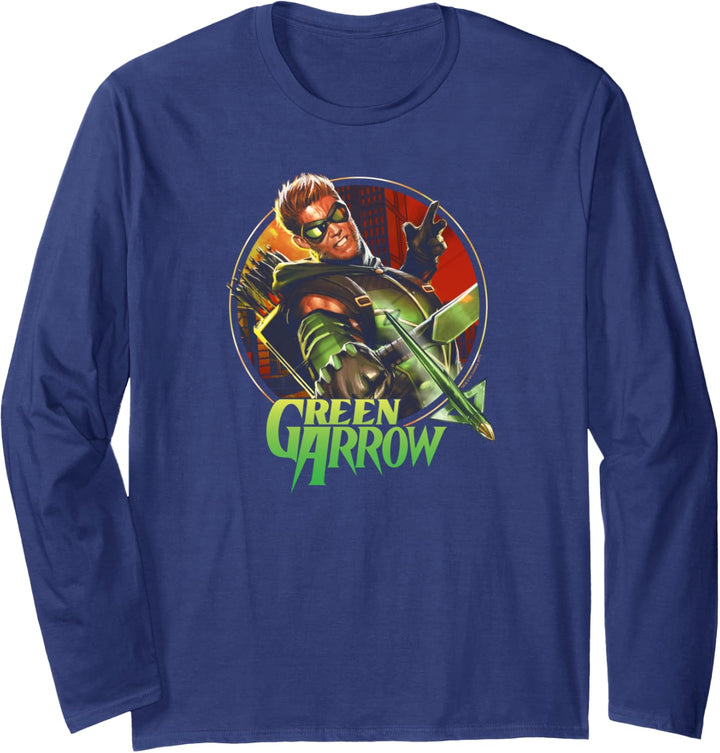 Justice League Green Arrow Sunset Archer Langarmshirt
