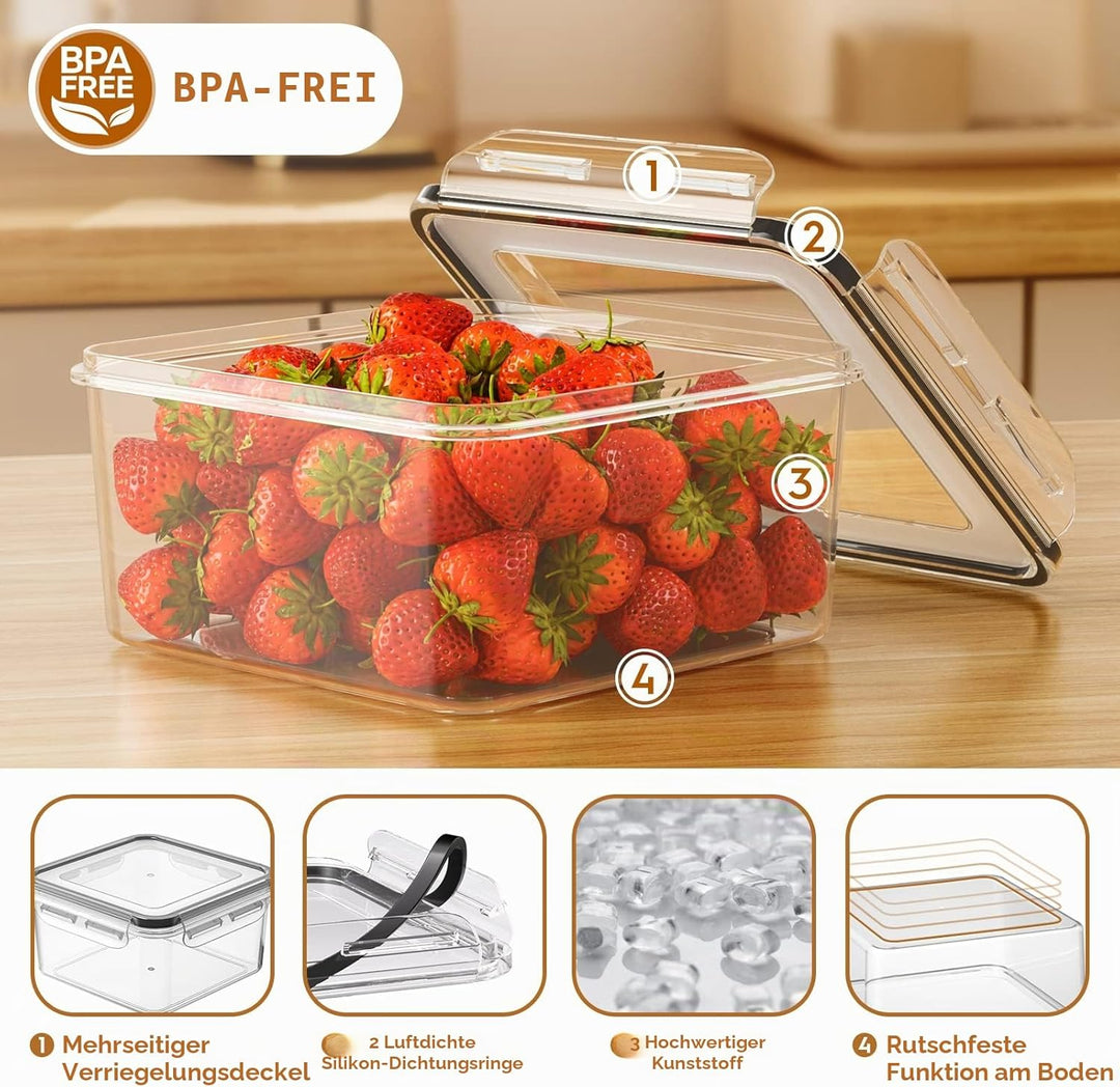 Frischhaltedosen mit Deckel, 40 Teile Vorratsdosen Set (20 Behälter & 20 Deckel),Meal Prep Boxen, Au
