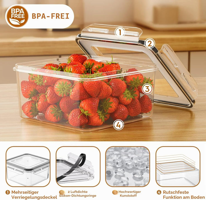 Frischhaltedosen mit Deckel, 40 Teile Vorratsdosen Set (20 Behälter & 20 Deckel),Meal Prep Boxen, Au