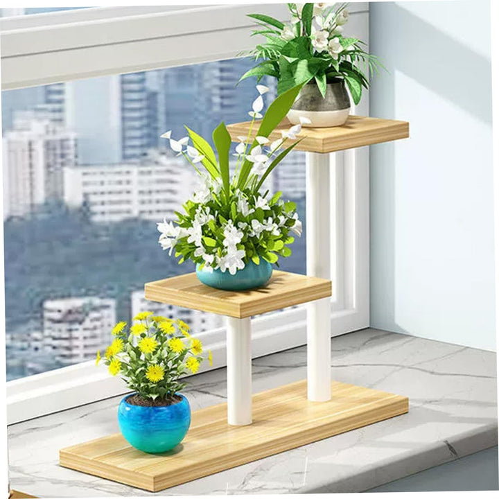 Schaufensterbärke Pflanzenregal, quadratische Desktop Sukkulente Fensteranlagenständer, 16x6x8 Robus