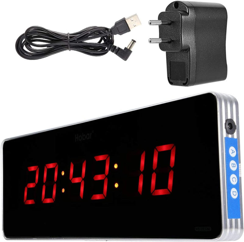 Jeffergarden LED Wanduhr Digital, Wall Clock LED Uhr Digital Home Digitale Wanduhren für Wohnzimmerd