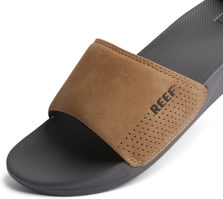 Reef Herren One Slide Schiebe-Sandalen, Grey Tan
