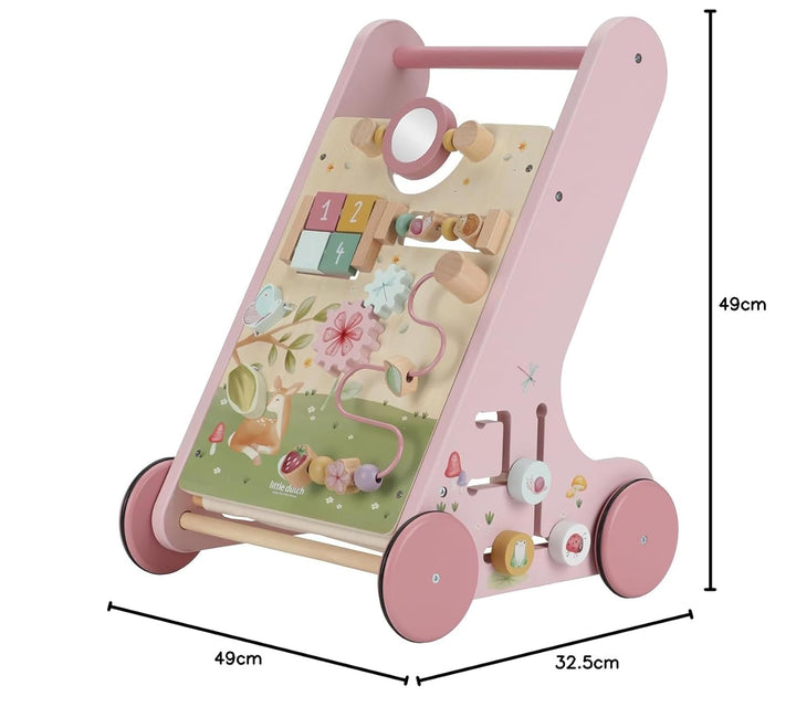 Little Dutch 7332 FSC Holz Activity Laufwagen - Fairy Garden rosa