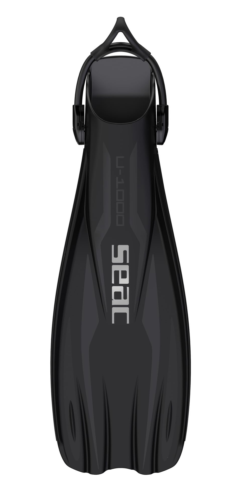 Seac Unisex – Erwachsene U-1000 Tauchflossen für den professionellen und Freizeitgebrauch M/L Schwar