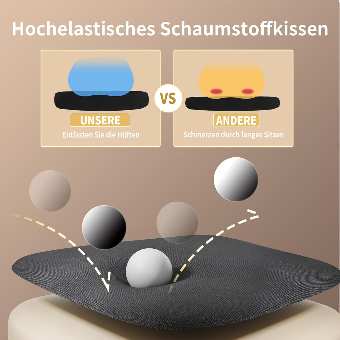 naspaluro Bürostuhl mit Hochklappbare Armlehnen, Schreibtischstuhl Ergonomisch, Drehstuhl mit Netzbe