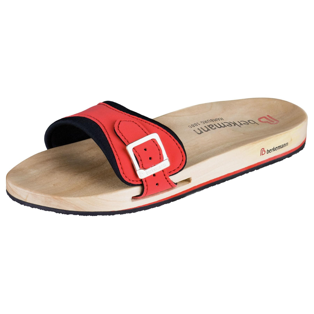 Berkemann Unisex-Erwachsene Berkilette Pantoletten 36 1/3 EU Mehrfarbig Rot Schwarz, 36 1/3 EU Mehrf