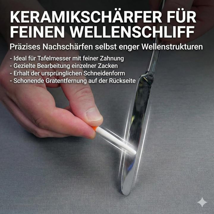 BLITZSCHÄRFER Messerschärfer Blitzschärfer tragbarer Messerschleifer manuell Miniblitz Keramikschärf